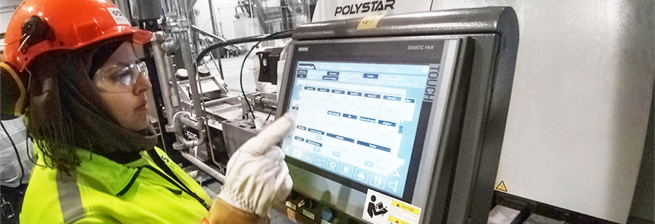 PLC control of POLYSTAR pelletizer